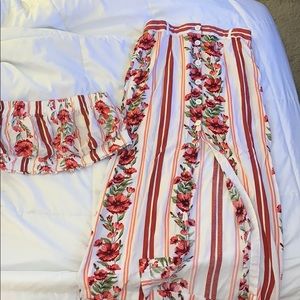 Two piece floral dress set